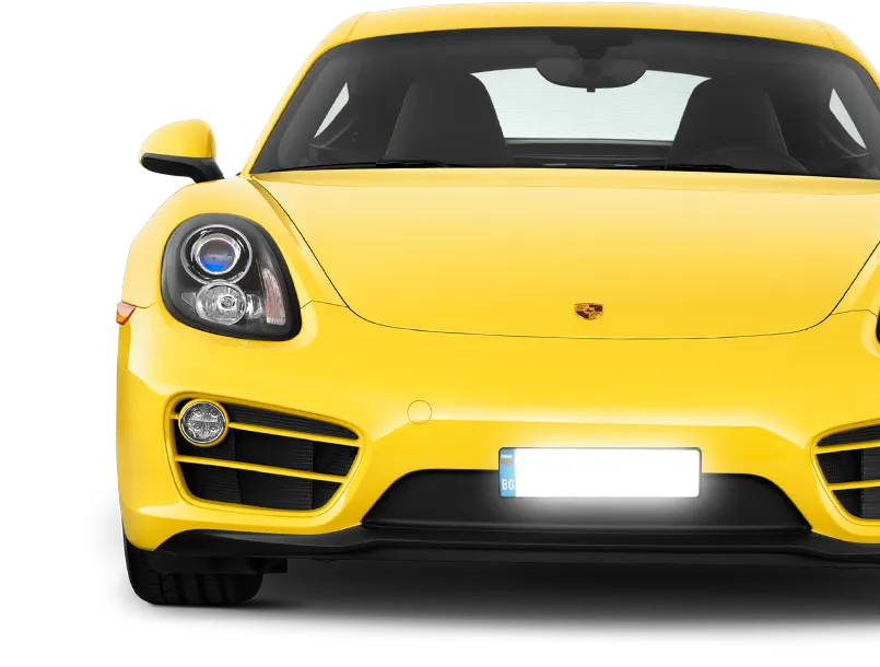 Porsche with invisible Nano foil on license plate